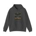 Mothman Badge Hoodie, Cryptid Nightscape Pullover