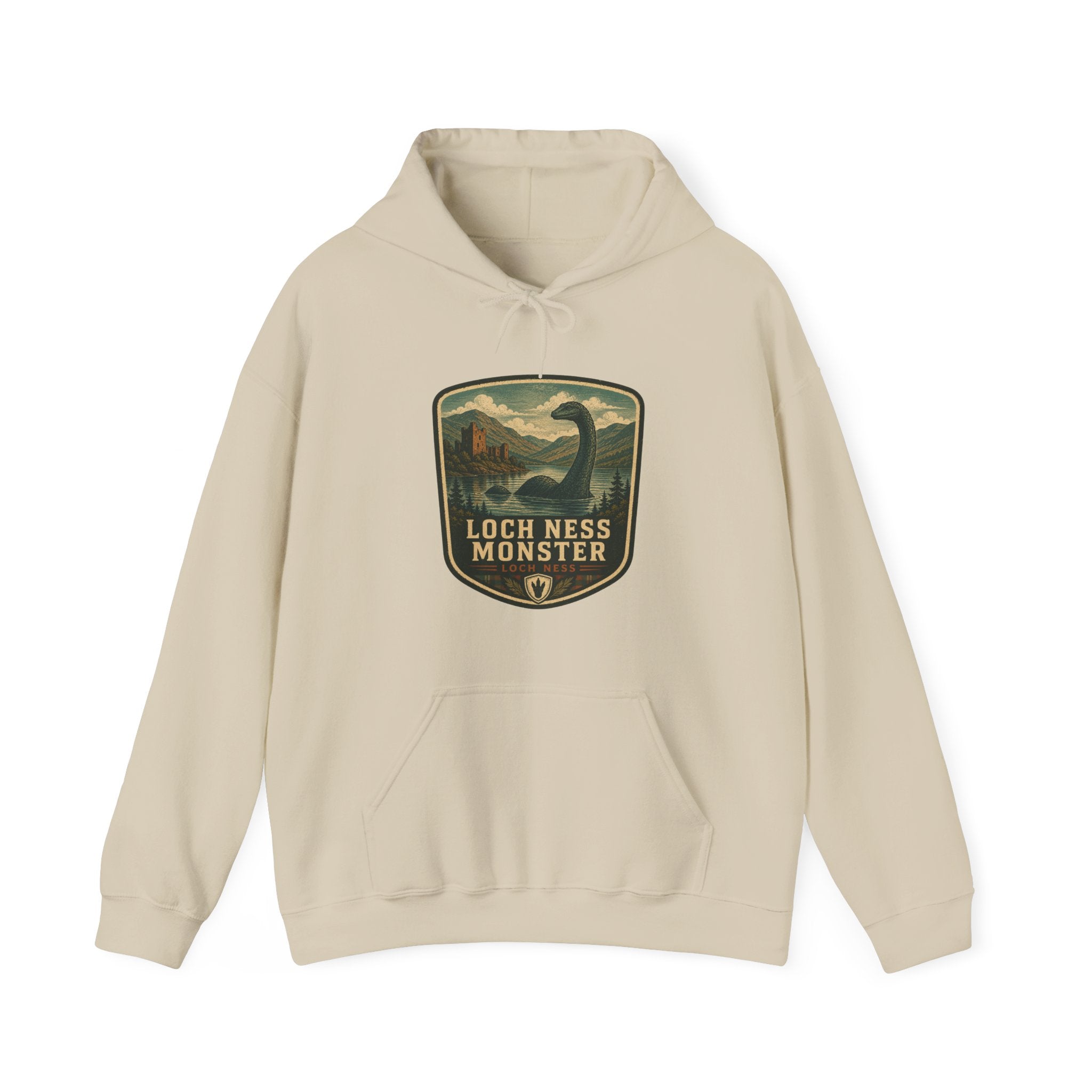 Loch Ness Monster Hoodie, Vintage Cryptid Badge Design