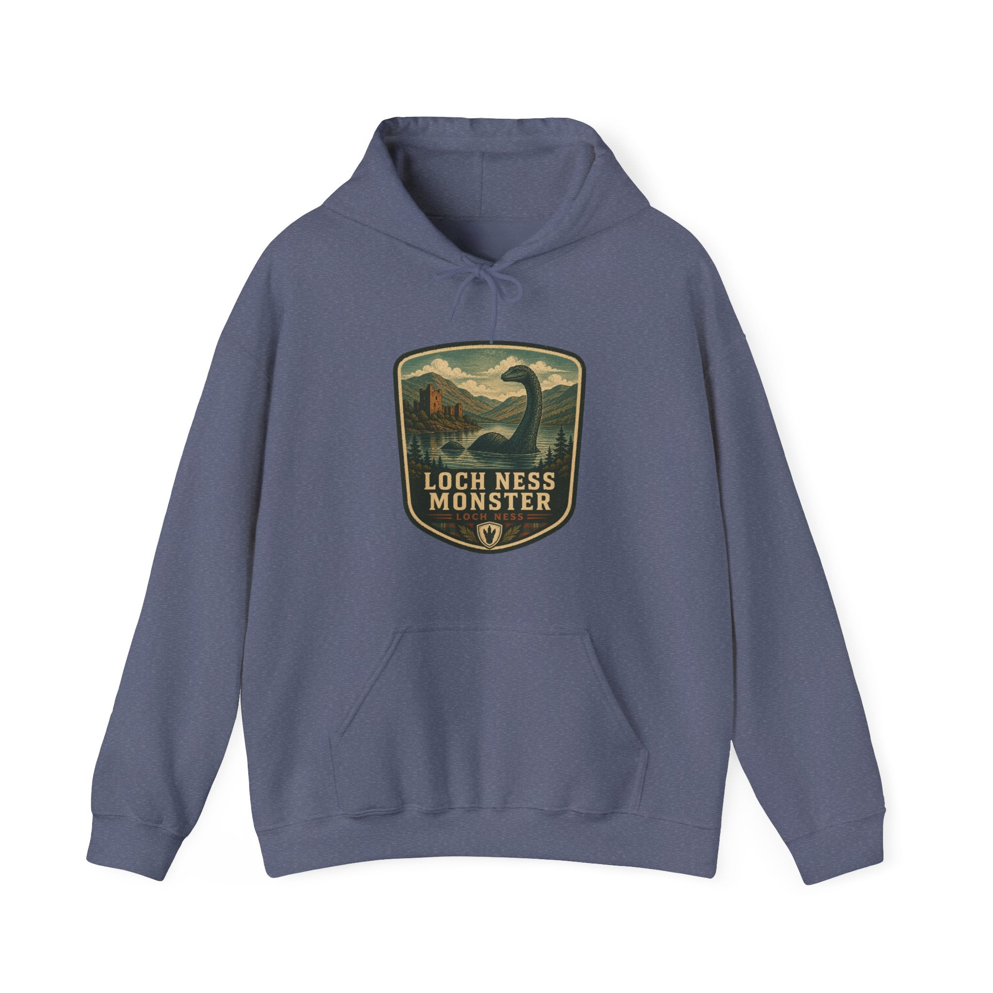 Loch Ness Monster Hoodie, Vintage Cryptid Badge Design