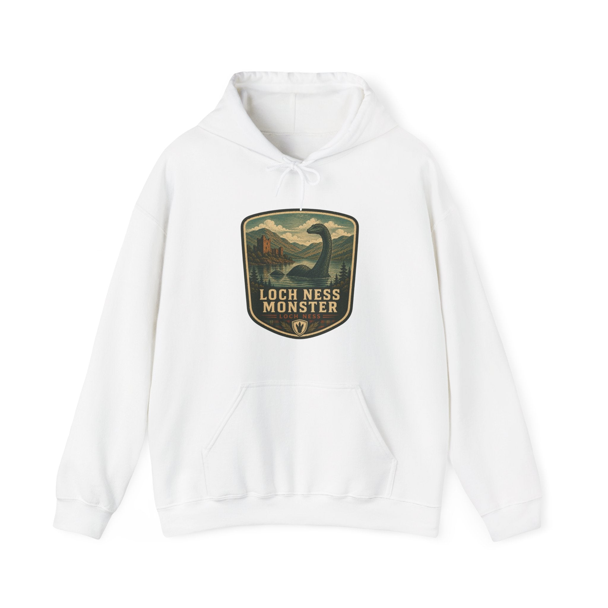 Loch Ness Monster Hoodie, Vintage Cryptid Badge Design