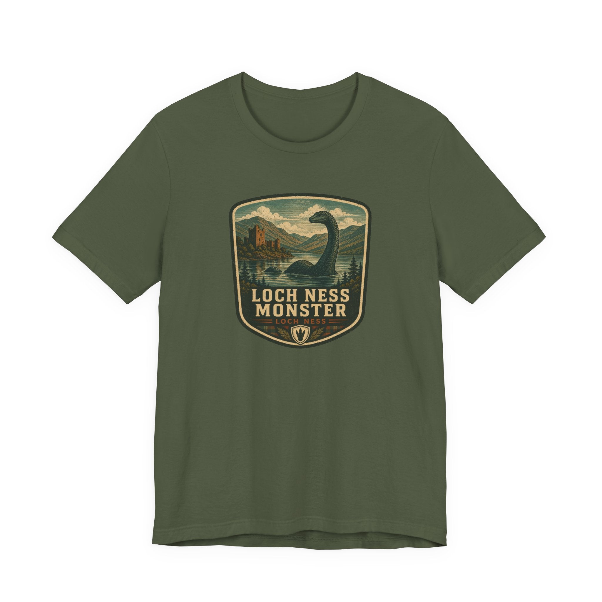 Loch Ness Monster Crest T-Shirt | Nessie Vintage Badge