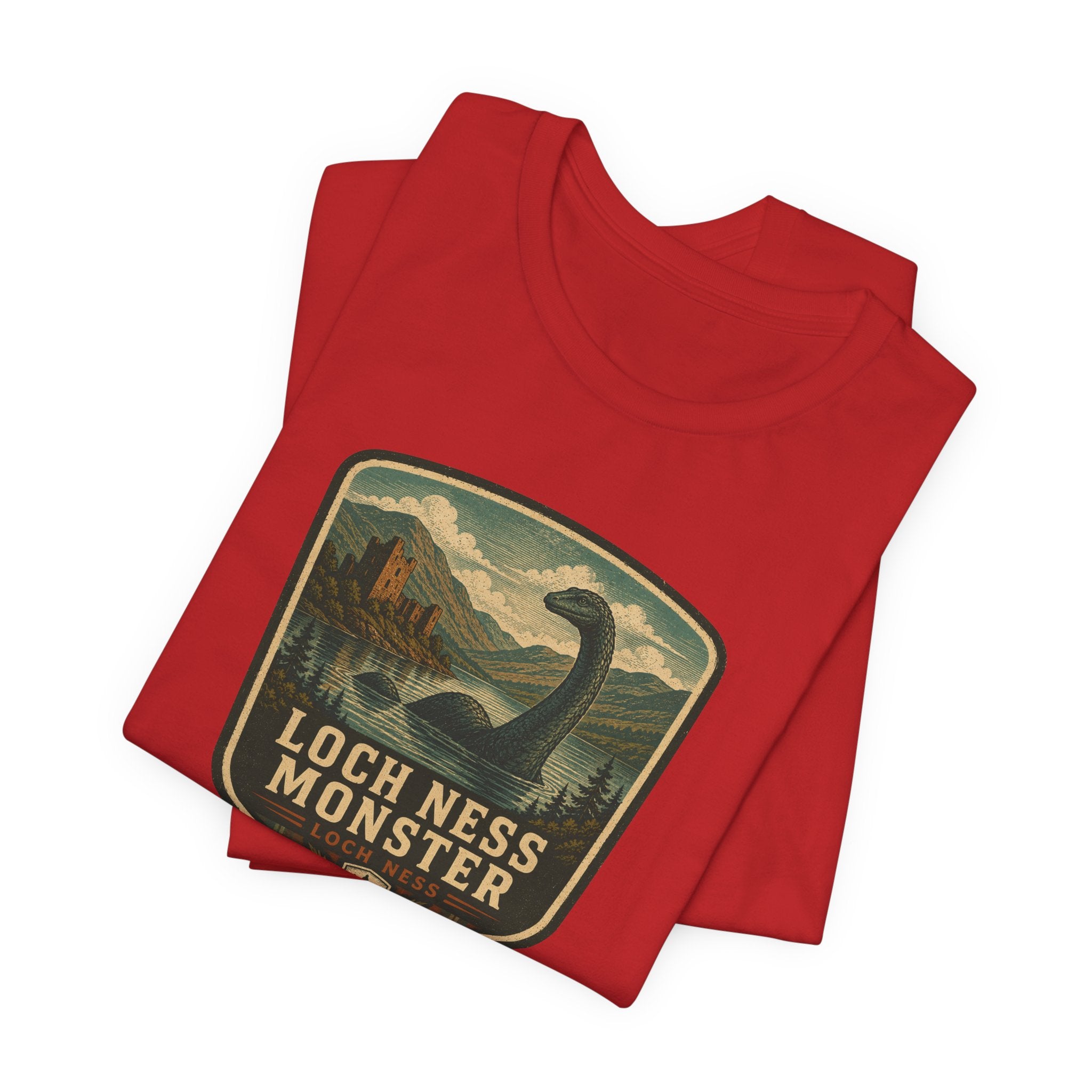 Loch Ness Monster Crest T-Shirt | Nessie Vintage Badge