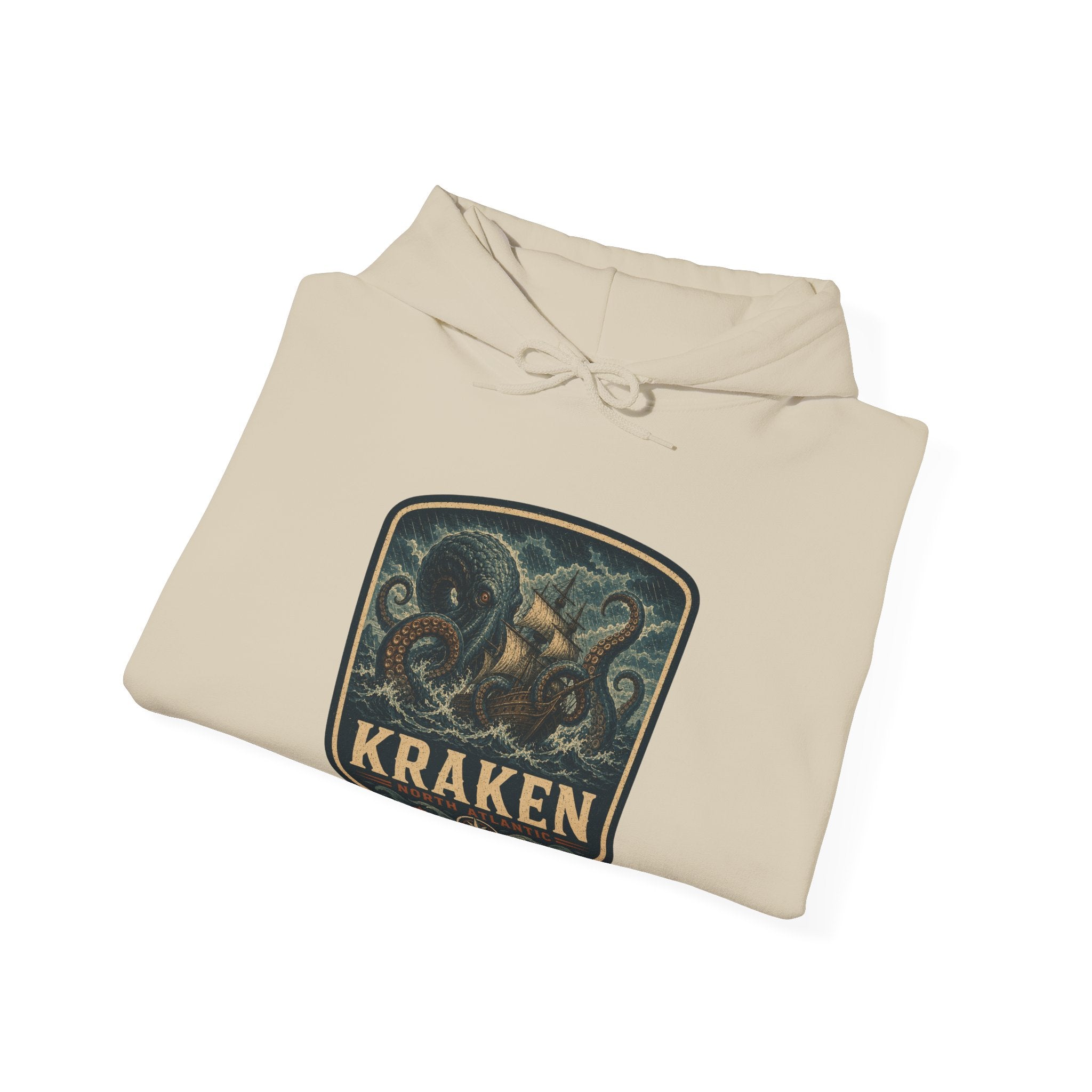 Kraken Octopus Emblem Hoodie | Nautical Sea Monster Pullover
