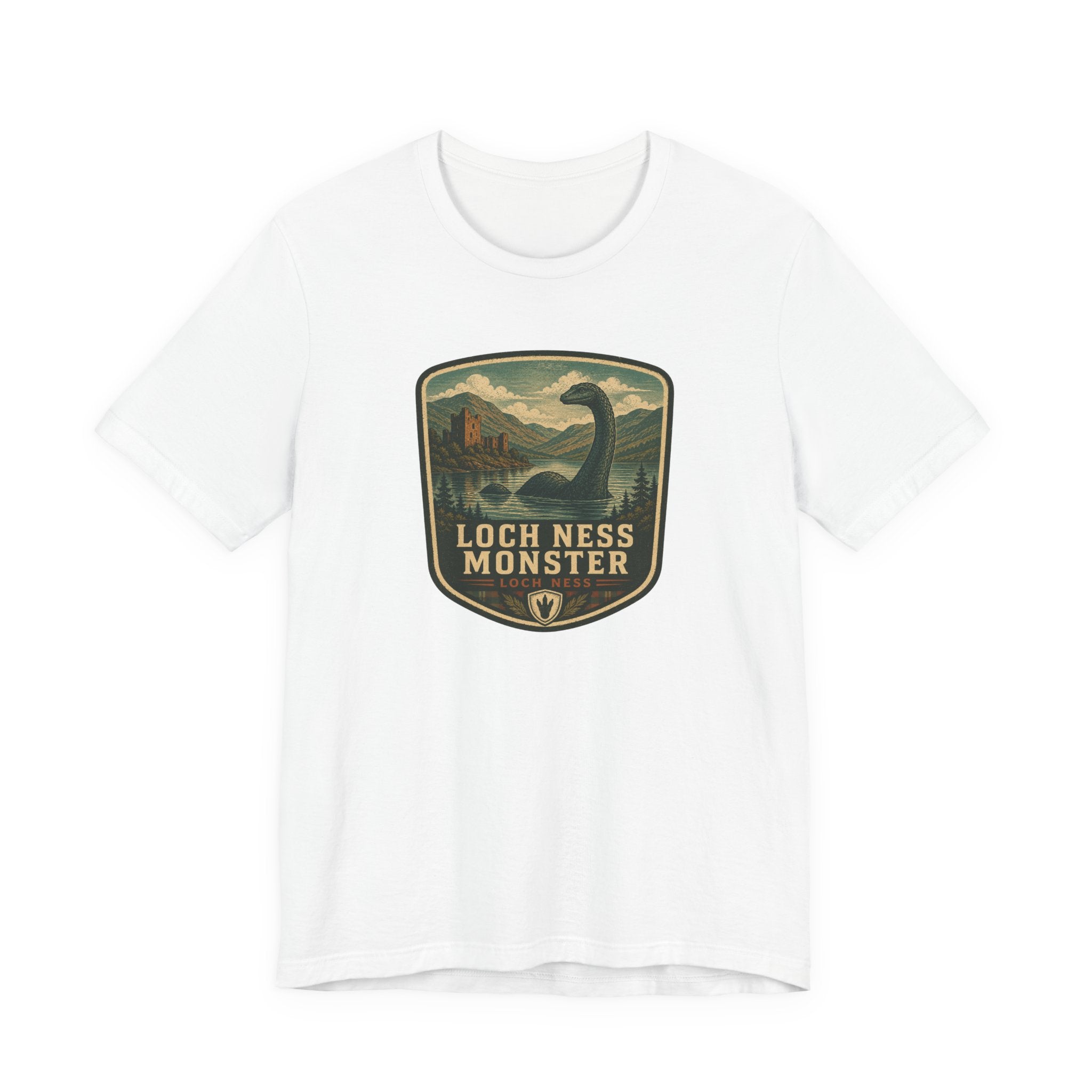 Loch Ness Monster Crest T-Shirt | Nessie Vintage Badge