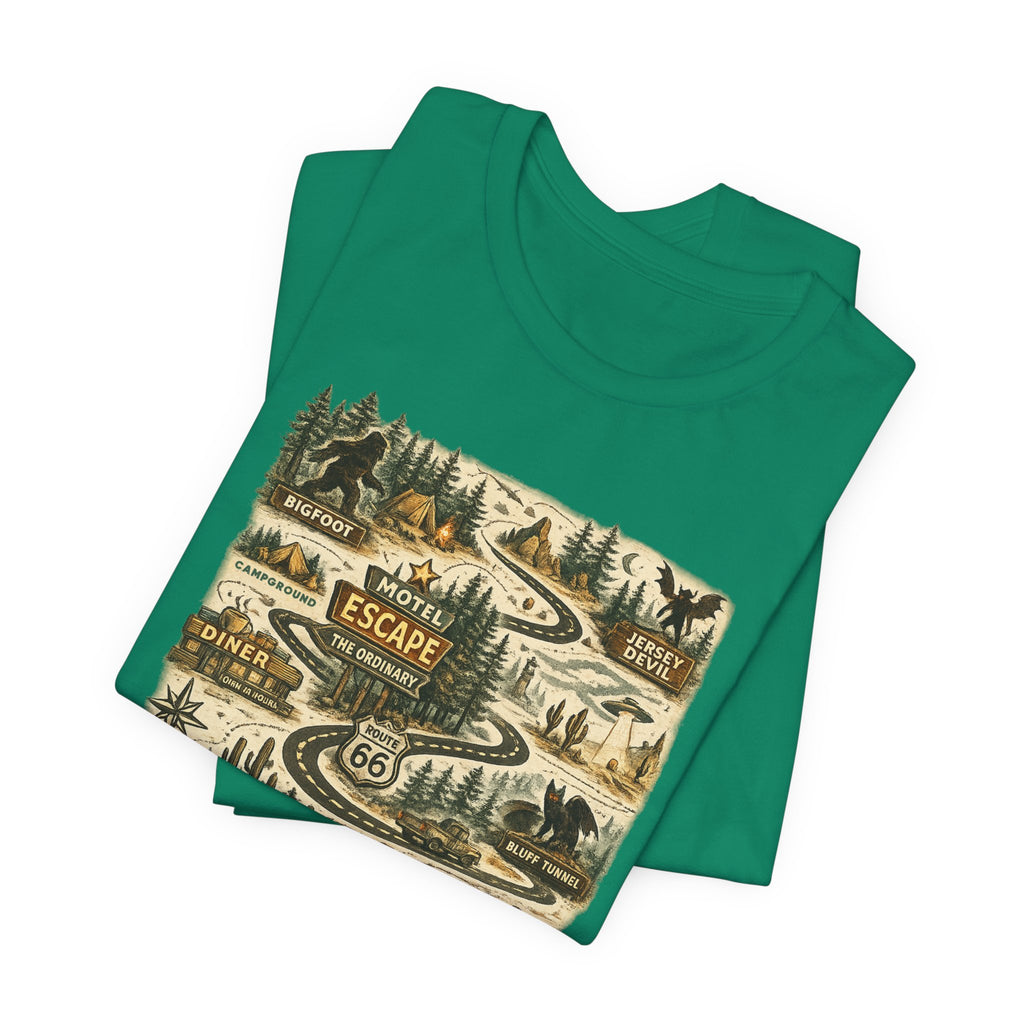 Road Trip Route 66 Adventure map T-Shirt, Vintage Travel Scenic Graphic Tee