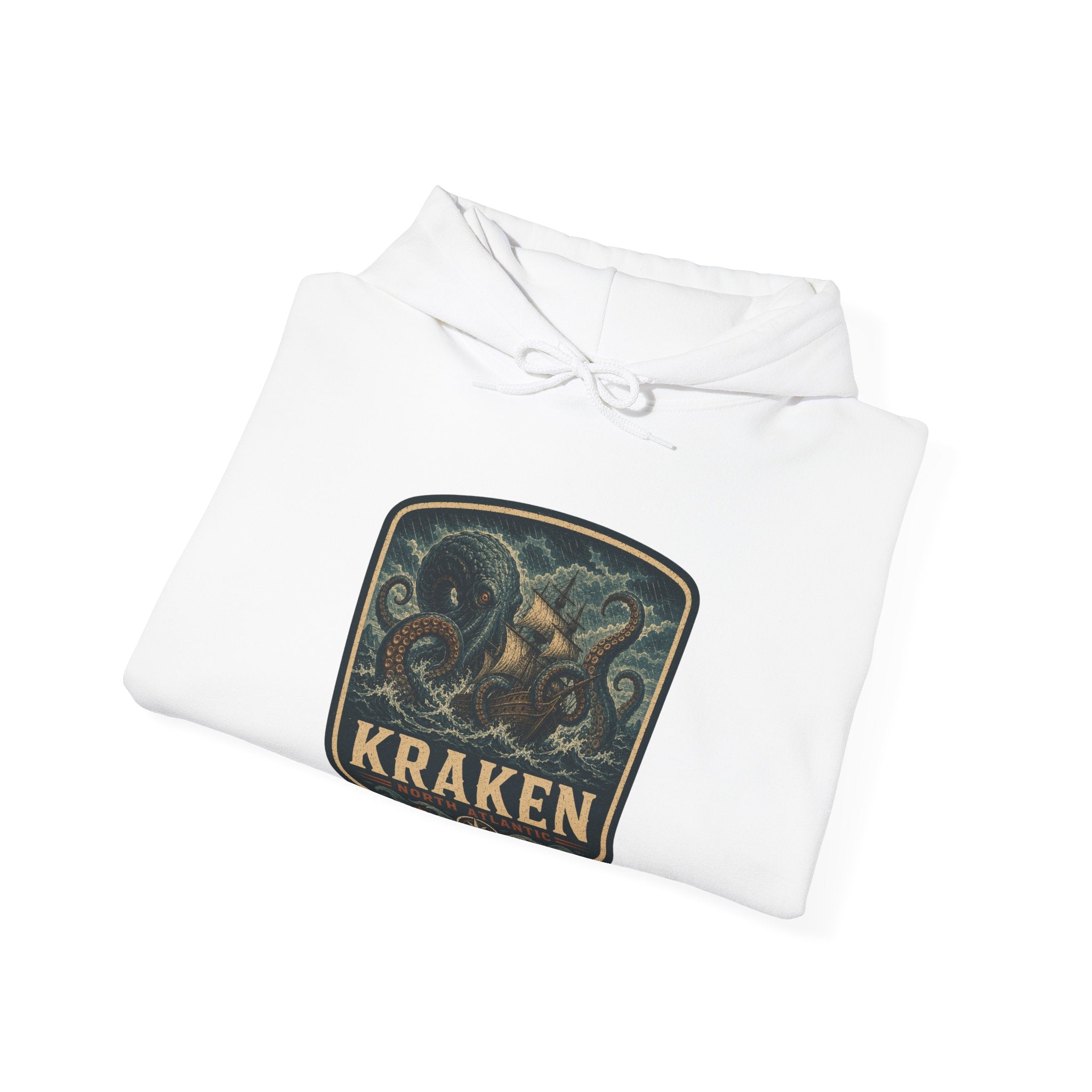 Kraken Octopus Emblem Hoodie | Nautical Sea Monster Pullover