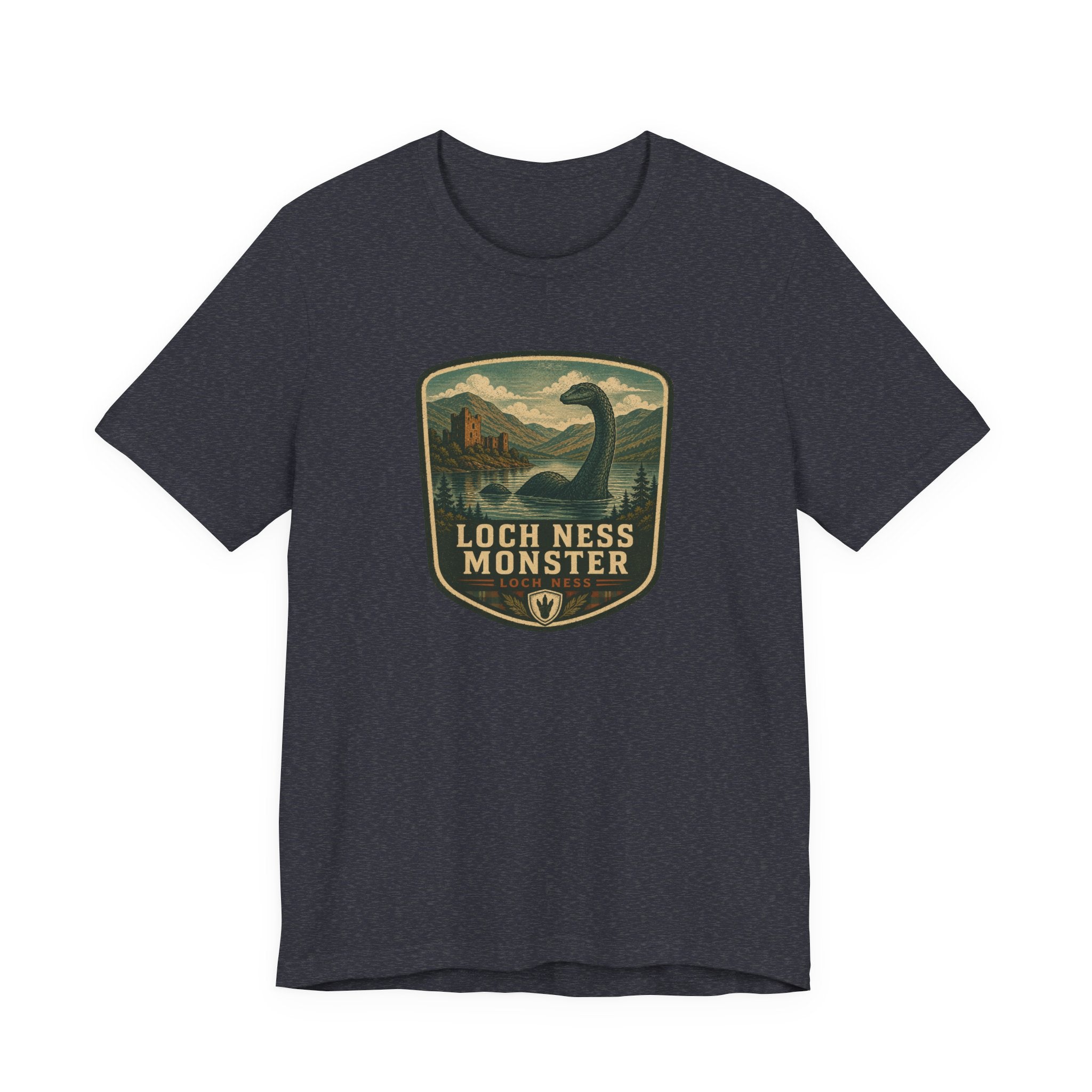 Loch Ness Monster Crest T-Shirt | Nessie Vintage Badge