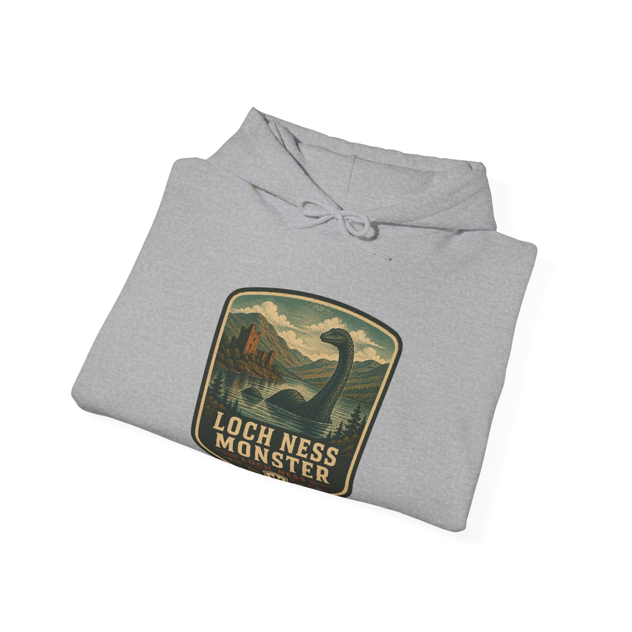 Loch Ness Monster Hoodie, Vintage Cryptid Badge Design