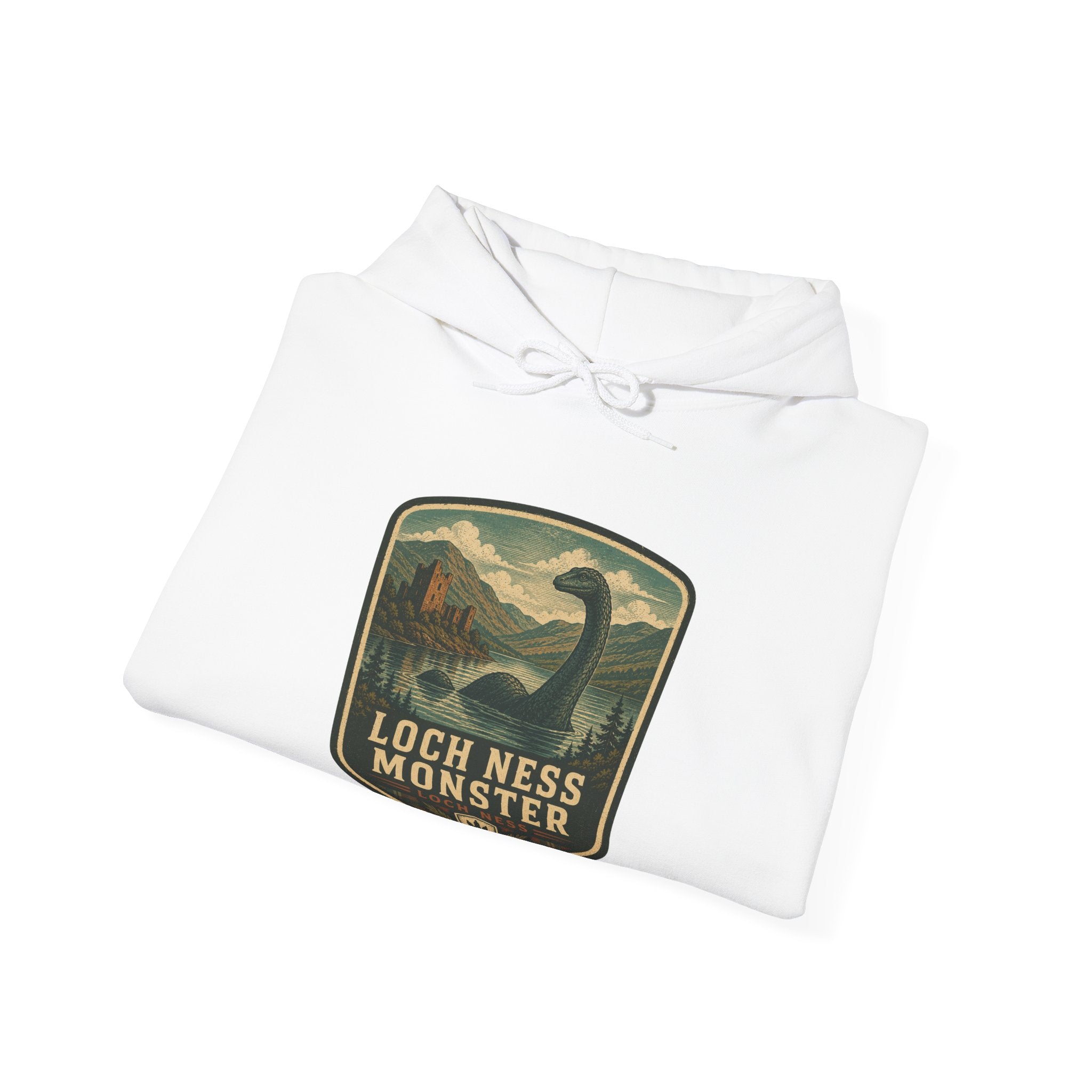 Loch Ness Monster Hoodie, Vintage Cryptid Badge Design