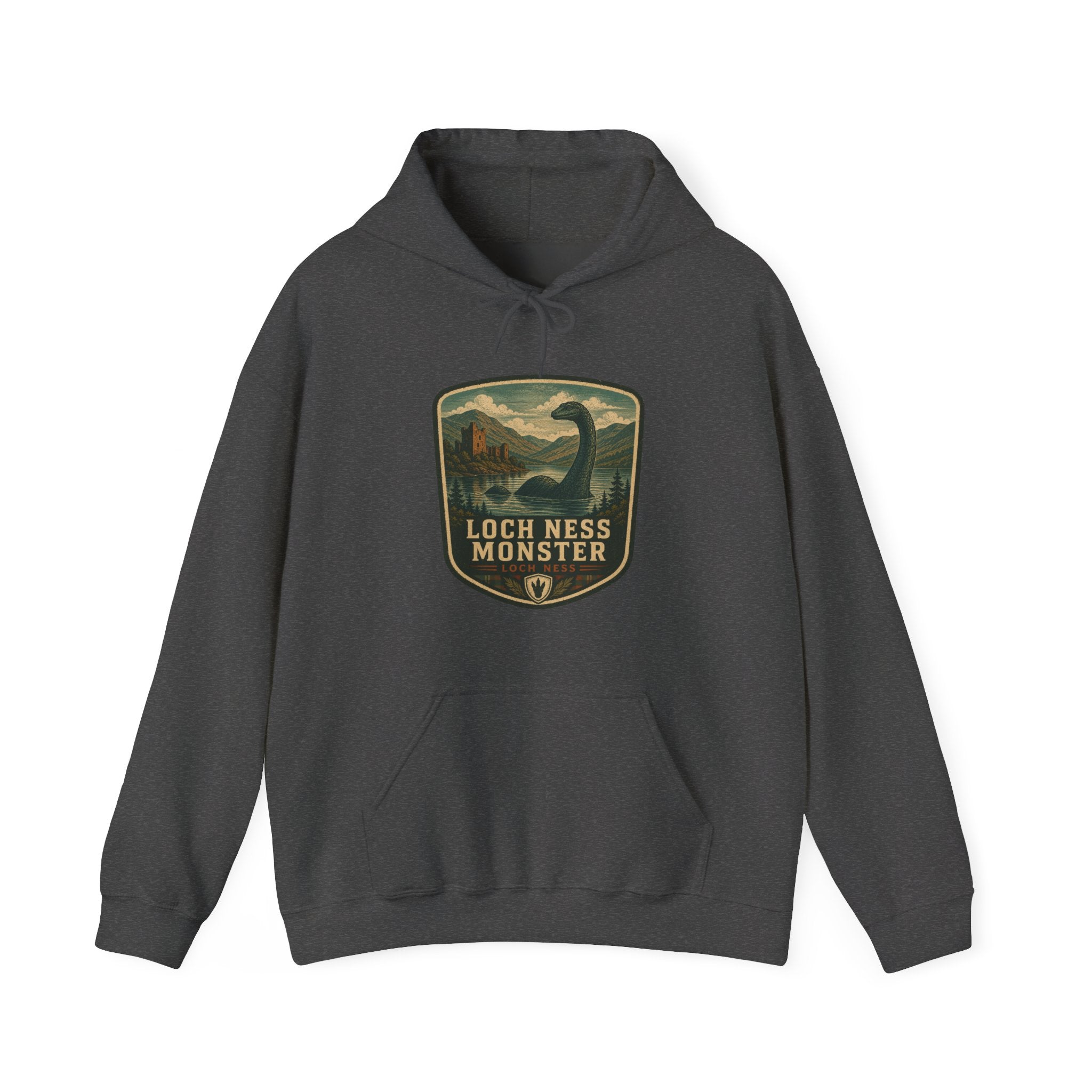 Loch Ness Monster Hoodie, Vintage Cryptid Badge Design