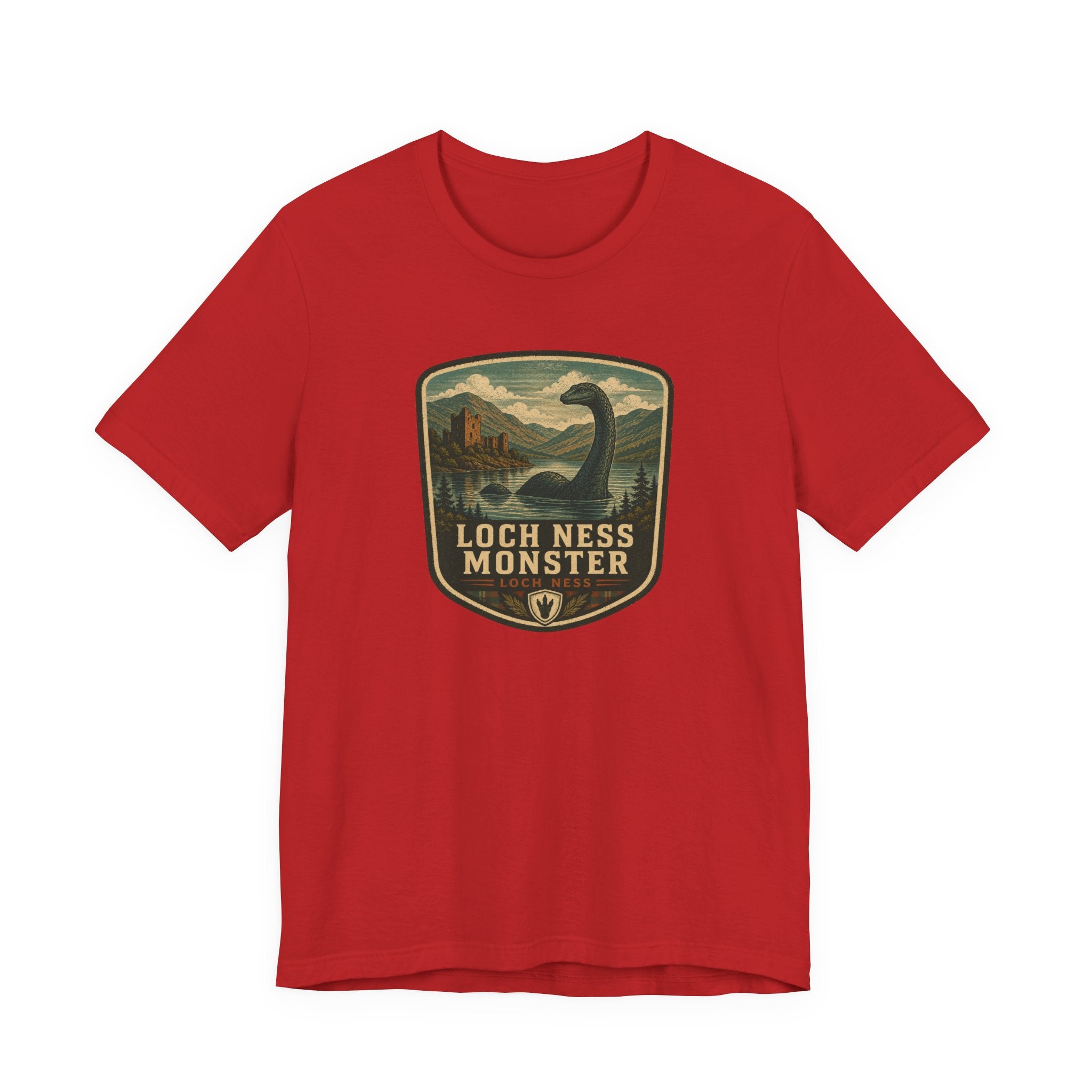 Loch Ness Monster Crest T-Shirt | Nessie Vintage Badge
