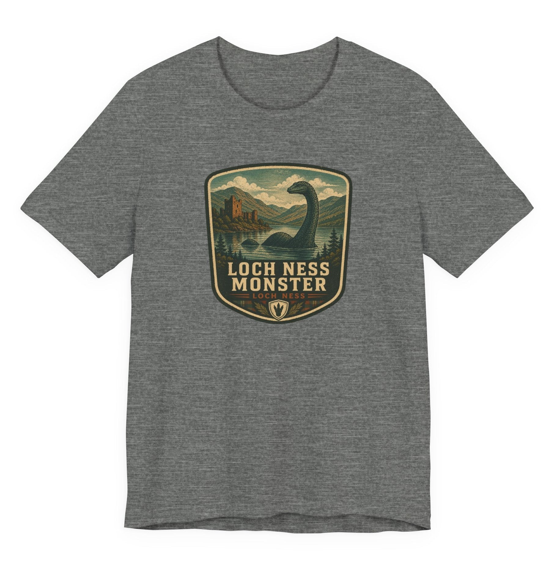 Loch Ness Monster Crest T-Shirt | Nessie Vintage Badge