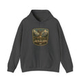 Vintage Jackalope Patch Hoodie, Mountain Wildlife Illustration