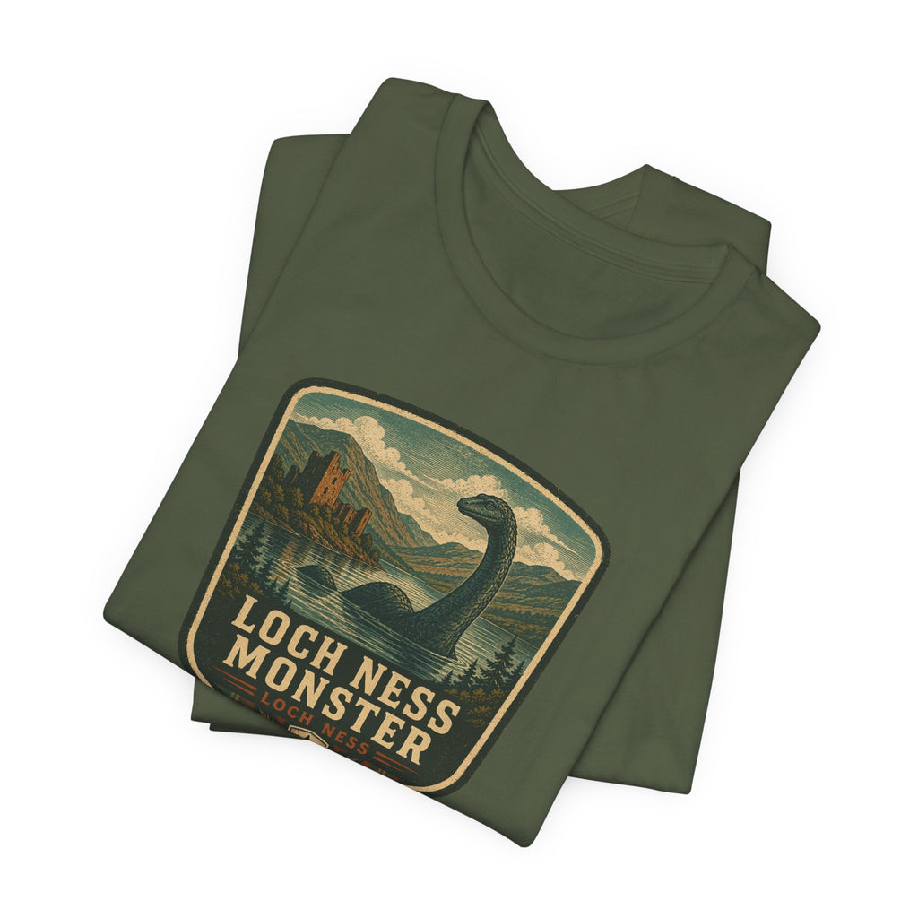 Loch Ness Monster Crest T-Shirt | Nessie Vintage Badge
