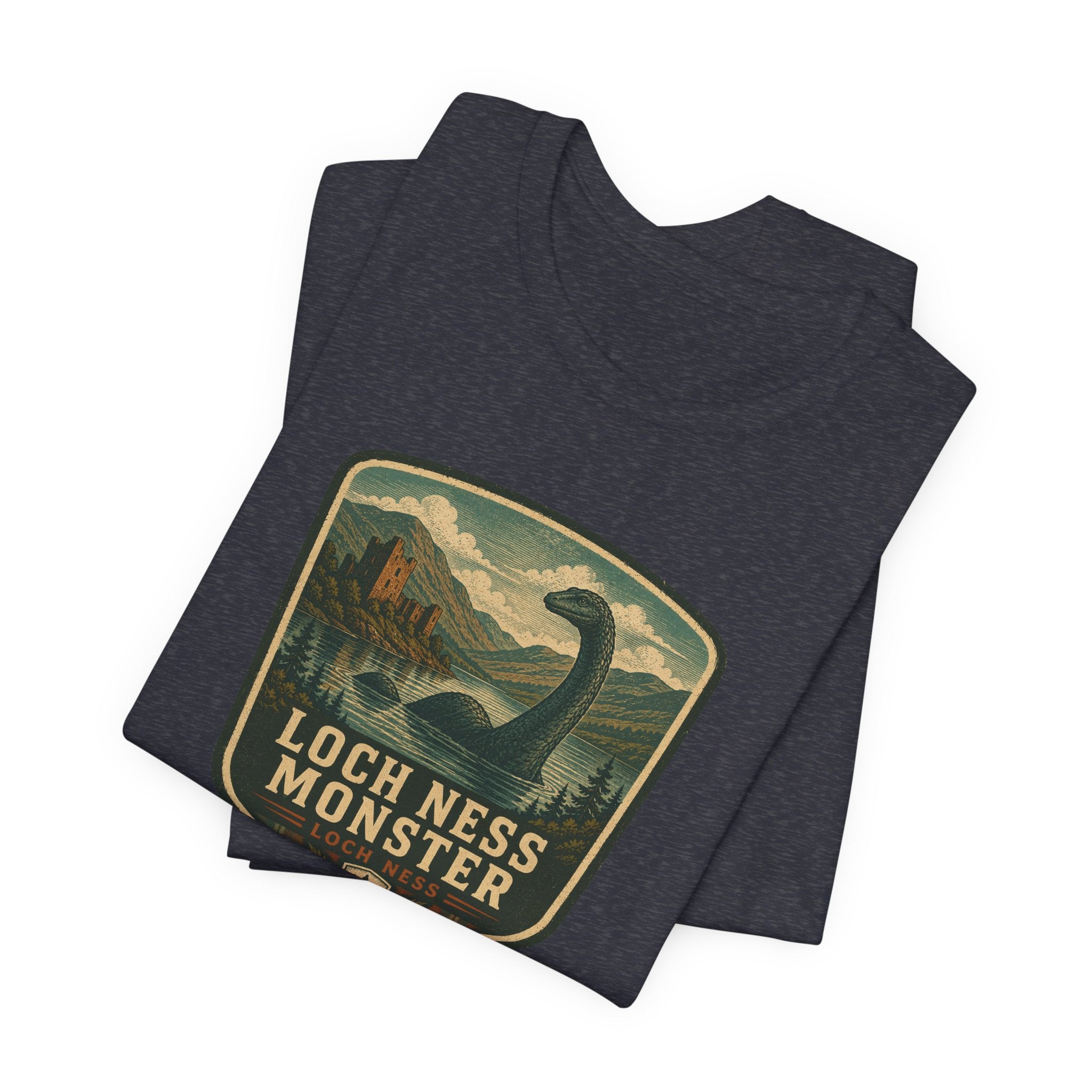 Loch Ness Monster Crest T-Shirt | Nessie Vintage Badge