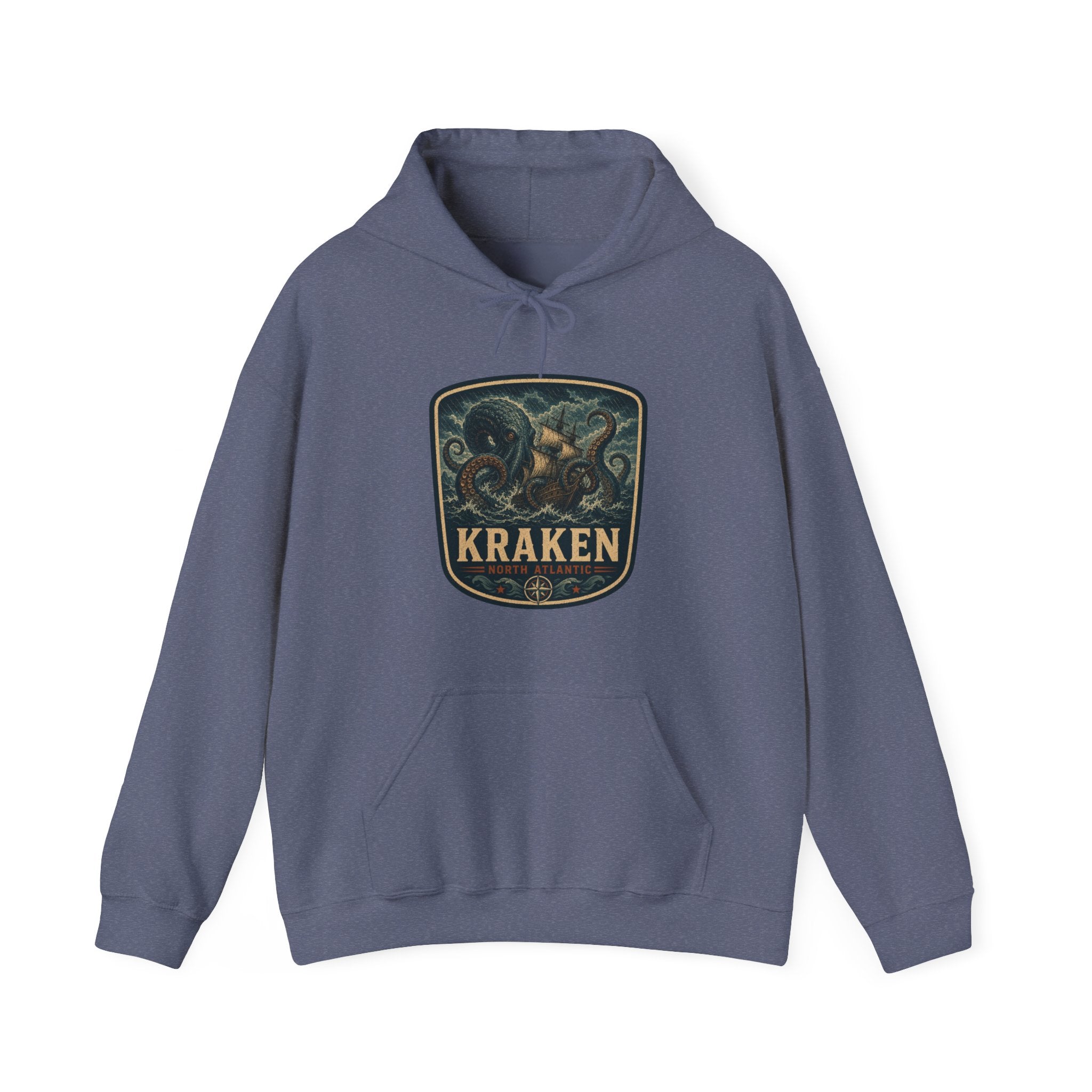 Kraken Octopus Emblem Hoodie | Nautical Sea Monster Pullover