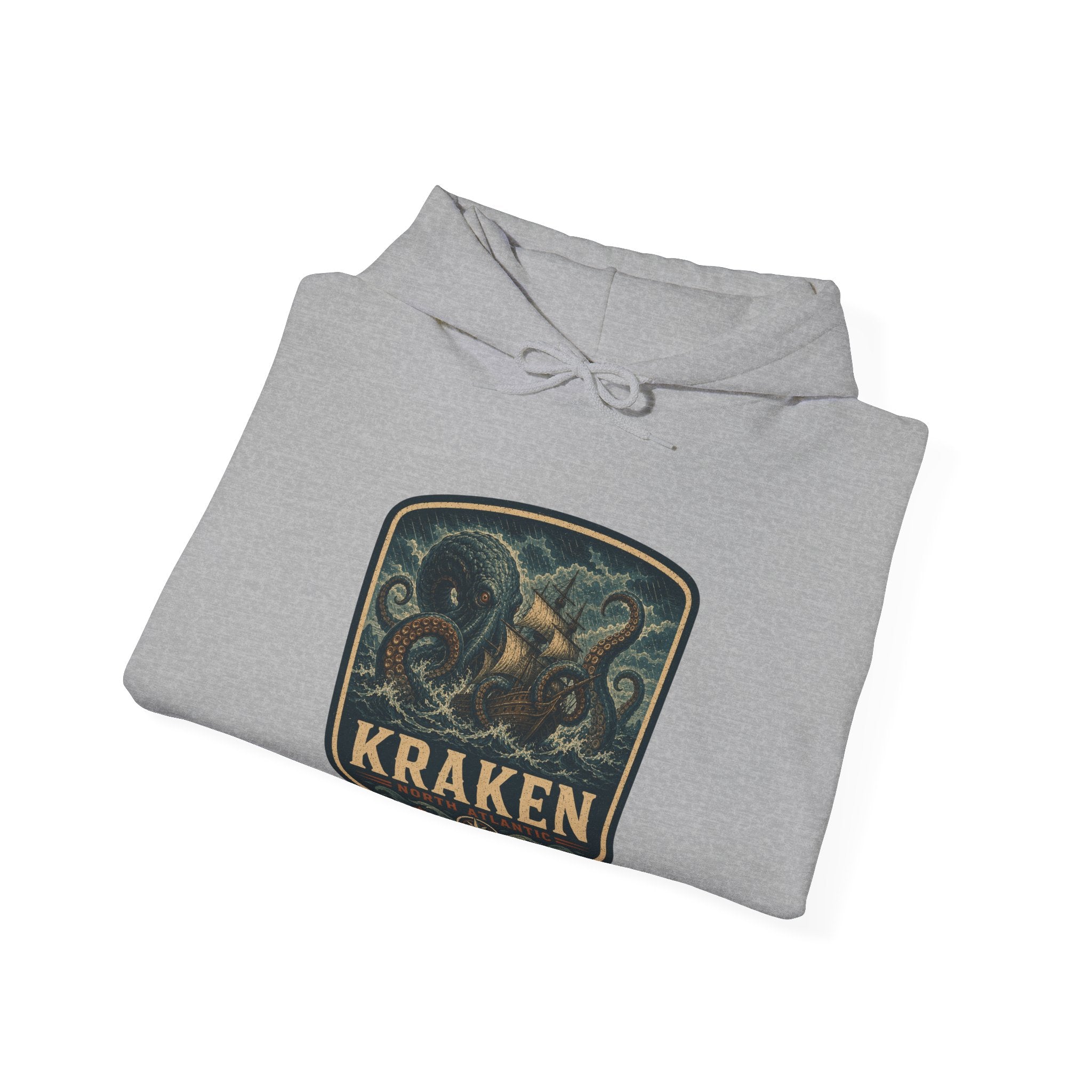 Kraken Octopus Emblem Hoodie | Nautical Sea Monster Pullover