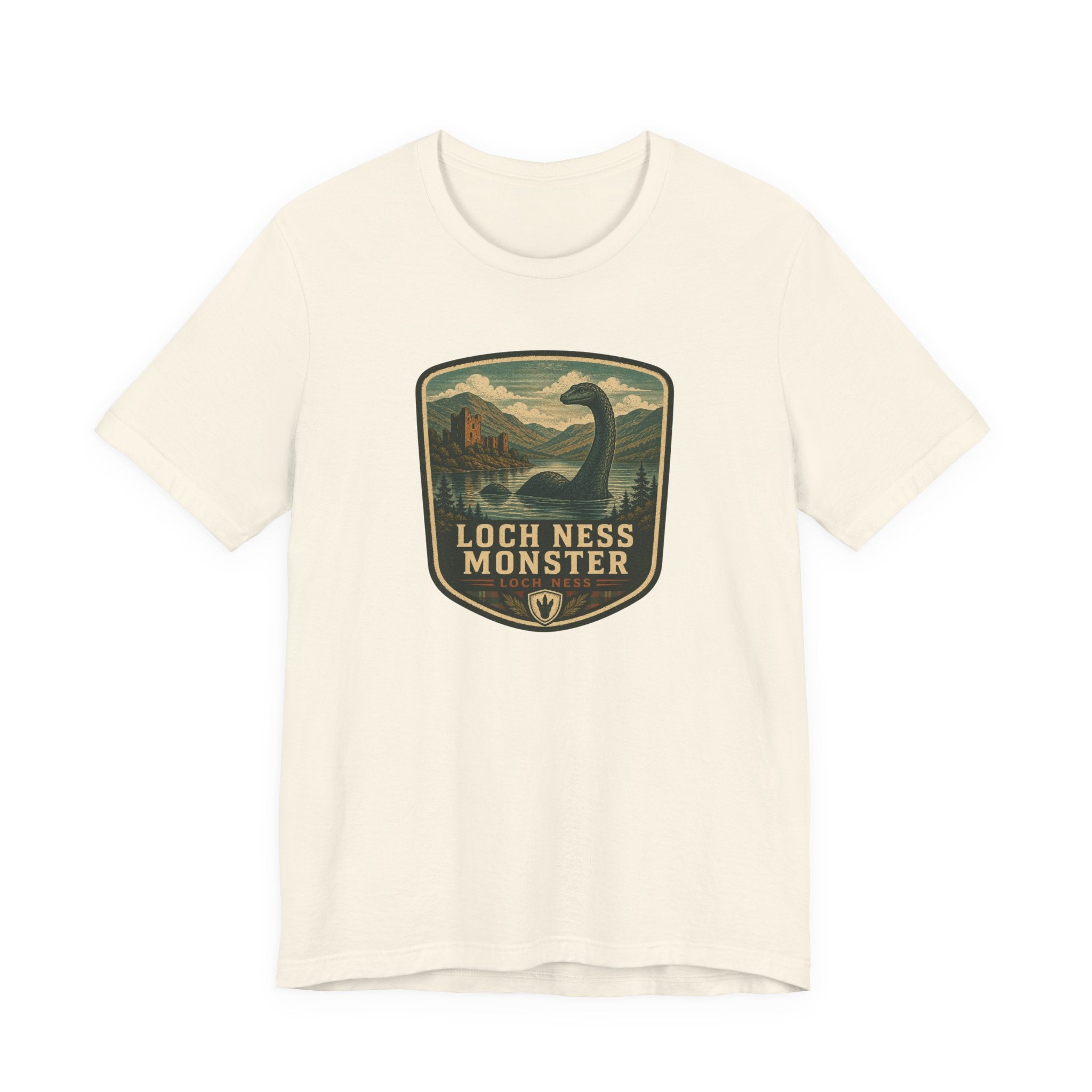 Loch Ness Monster Crest T-Shirt | Nessie Vintage Badge
