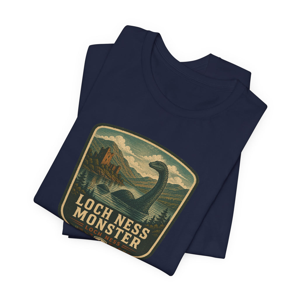 Loch Ness Monster Crest T-Shirt | Nessie Vintage Badge