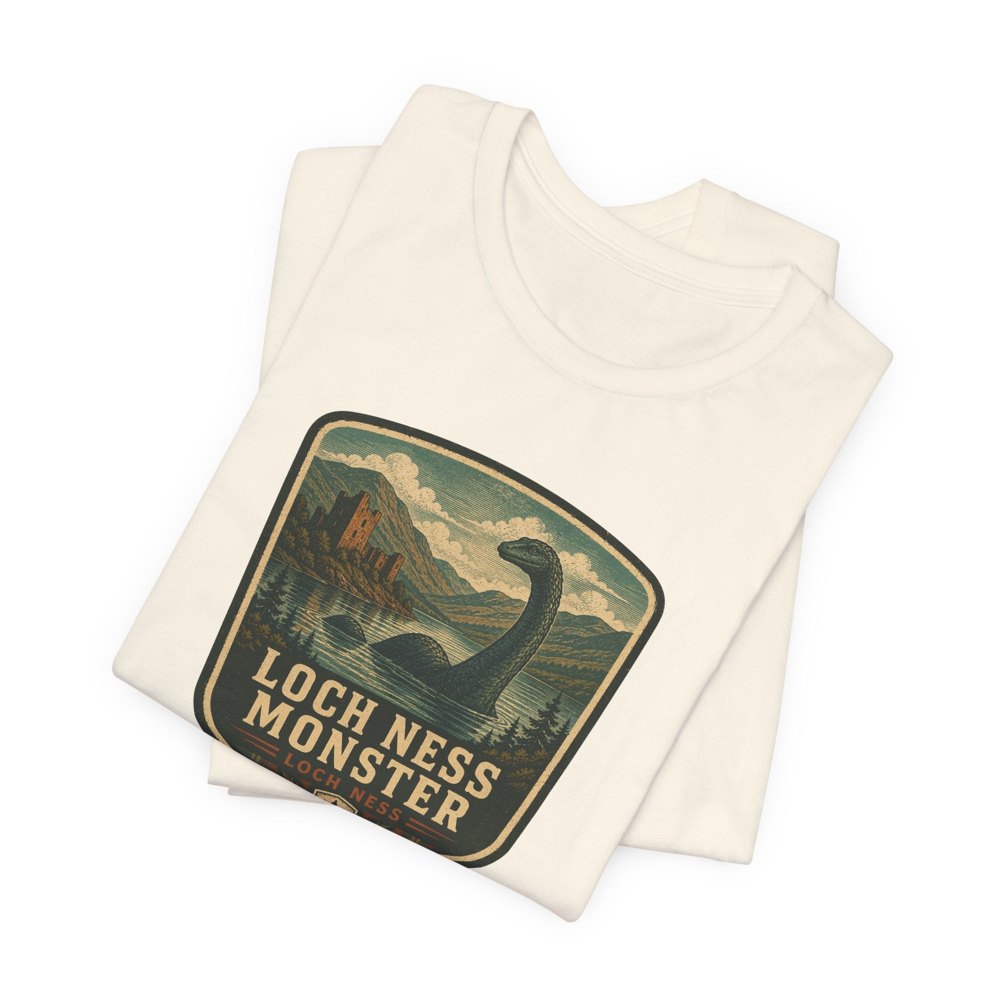 Loch Ness Monster Crest T-Shirt | Nessie Vintage Badge