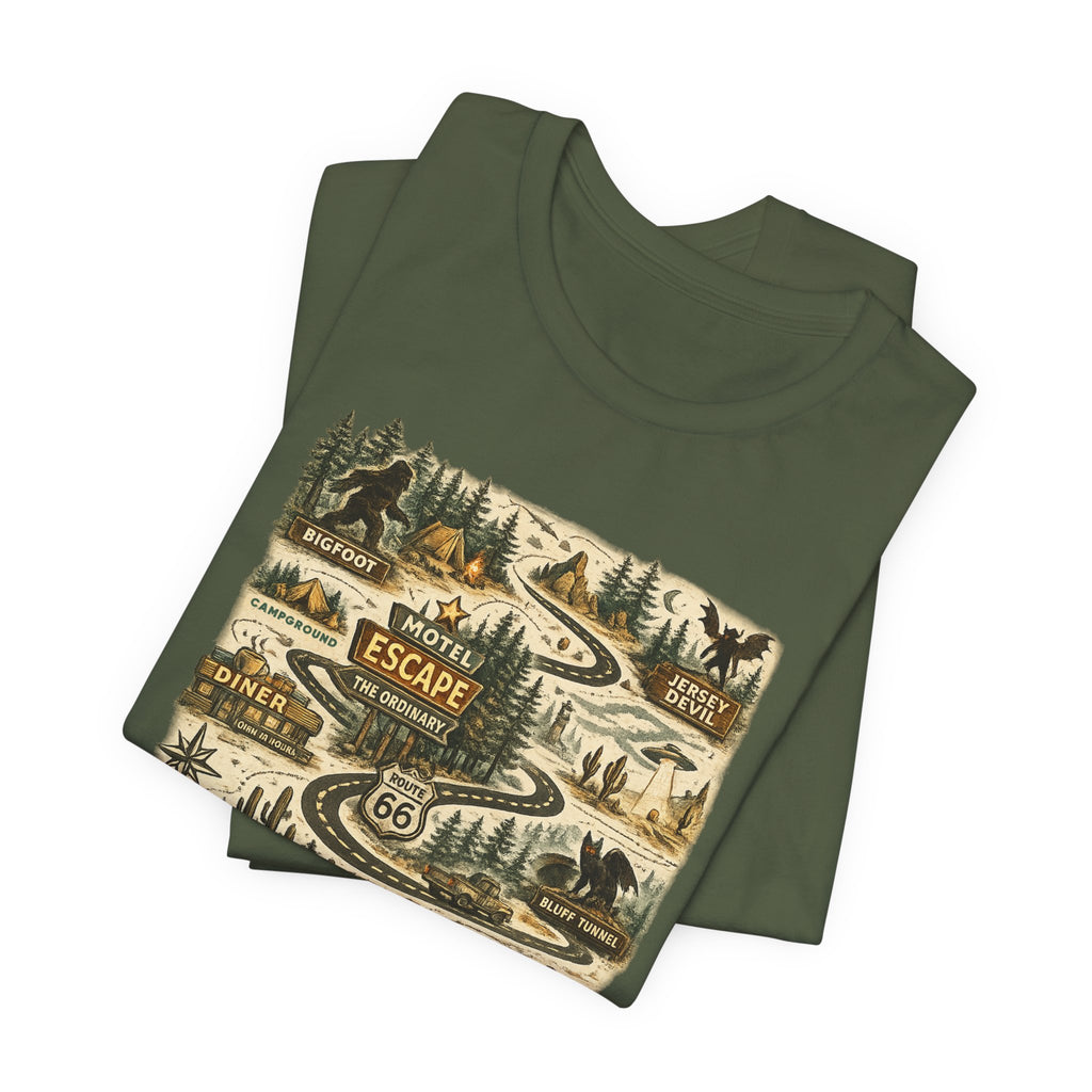 Road Trip Route 66 Adventure map T-Shirt, Vintage Travel Scenic Graphic Tee