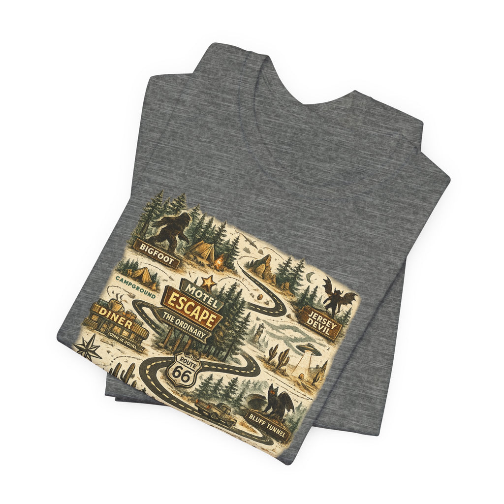 Road Trip Route 66 Adventure map T-Shirt, Vintage Travel Scenic Graphic Tee